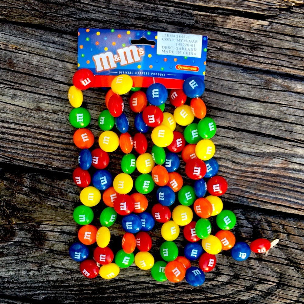 Vintage Kurt Adler M&M Candy 6 ft Colorful Christmas Garland